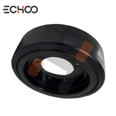 jakość  High-Quality Road Machinery Rubber Roller Wheel Solid Tire Wheel for Pavers fabryka