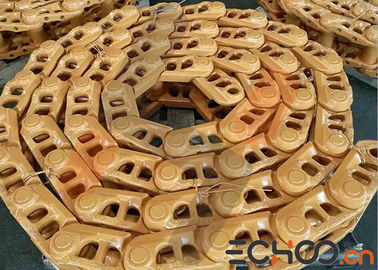Hyundai R60 Mini Digger Tracks / Yellow Excavator Track Parts Wysoka siła